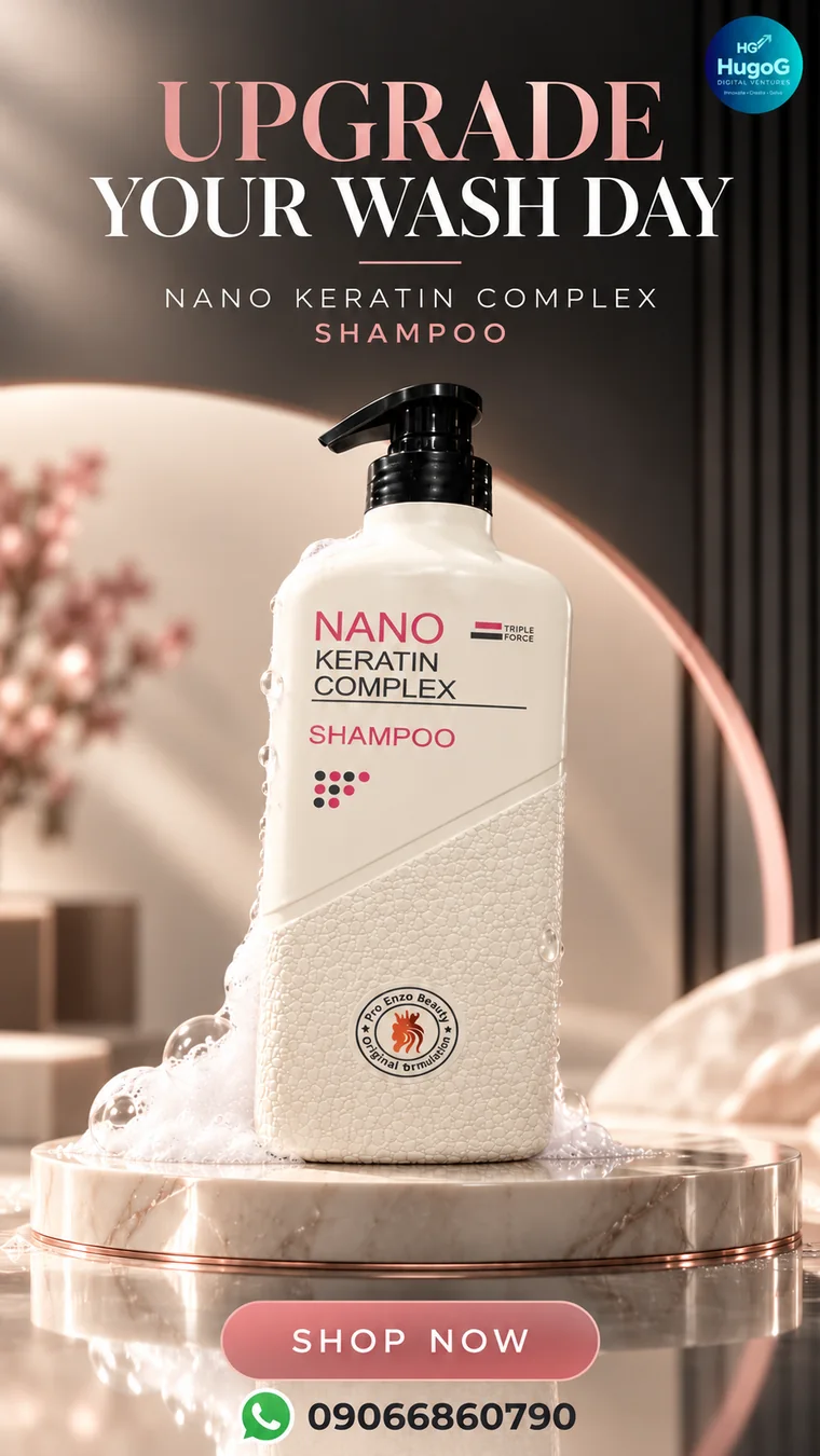 HugoG shampoo advert creative